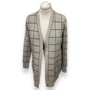 Red Label Saks Fifth Ave Women’s Open Front Longline Cardigan Sweater, size M